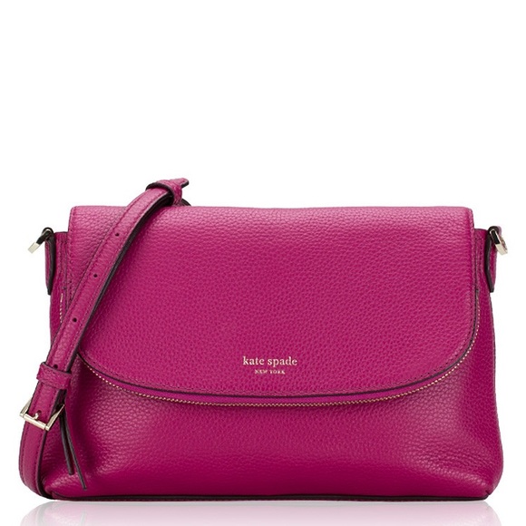 kate spade Handbags - Kate Spade Polly Leather Large Convertible Crossbody - Berry Blitz